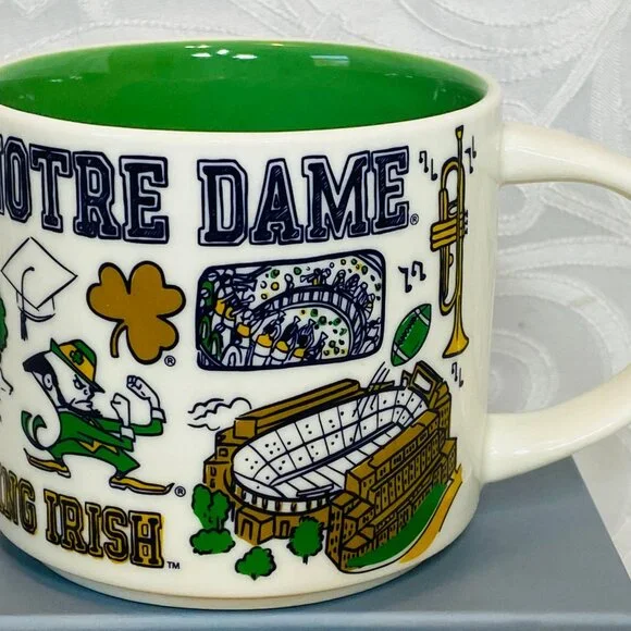 NEW NOTRE DAME STARBUCKS BEEN THERE SERIES CAMPUS COLLECTION MUG CUP 2023 BOXED - Picture 3 of 7